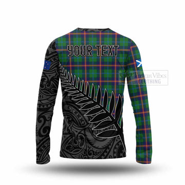 Young Crest Tartan Long Sleeve T-Shirt with New Zealand Silver Fern Half Style