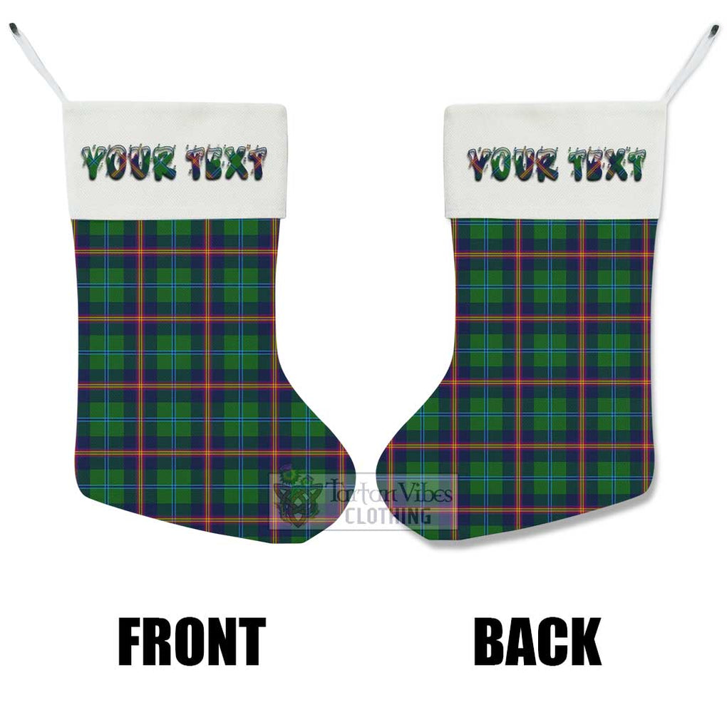 Tartan Vibes Clothing Young Tartan Christmas Stocking with Personalized Text