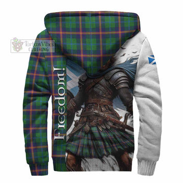 Young Crest Tartan Sherpa Hoodie Inspired by the Freedom of Scottish Warrior