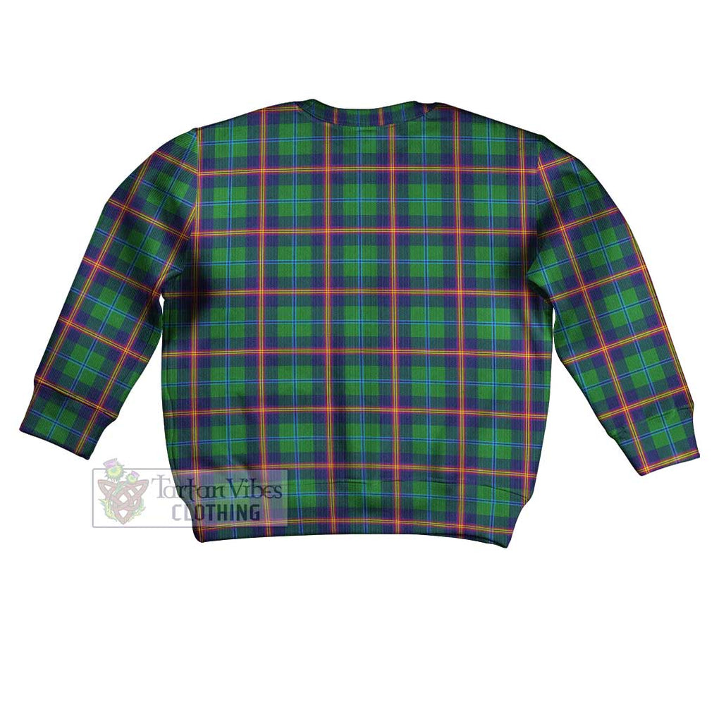 Tartan Vibes Clothing Young Tartan Kid Ugly Sweater with Family Crest