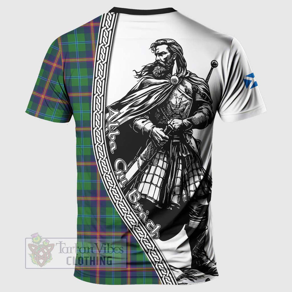 Tartan Vibes Clothing Young Tartan Clan Crest T-Shirt with Highlander Warrior Celtic Style