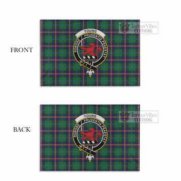 Young Tartan House Flag with Family Crest