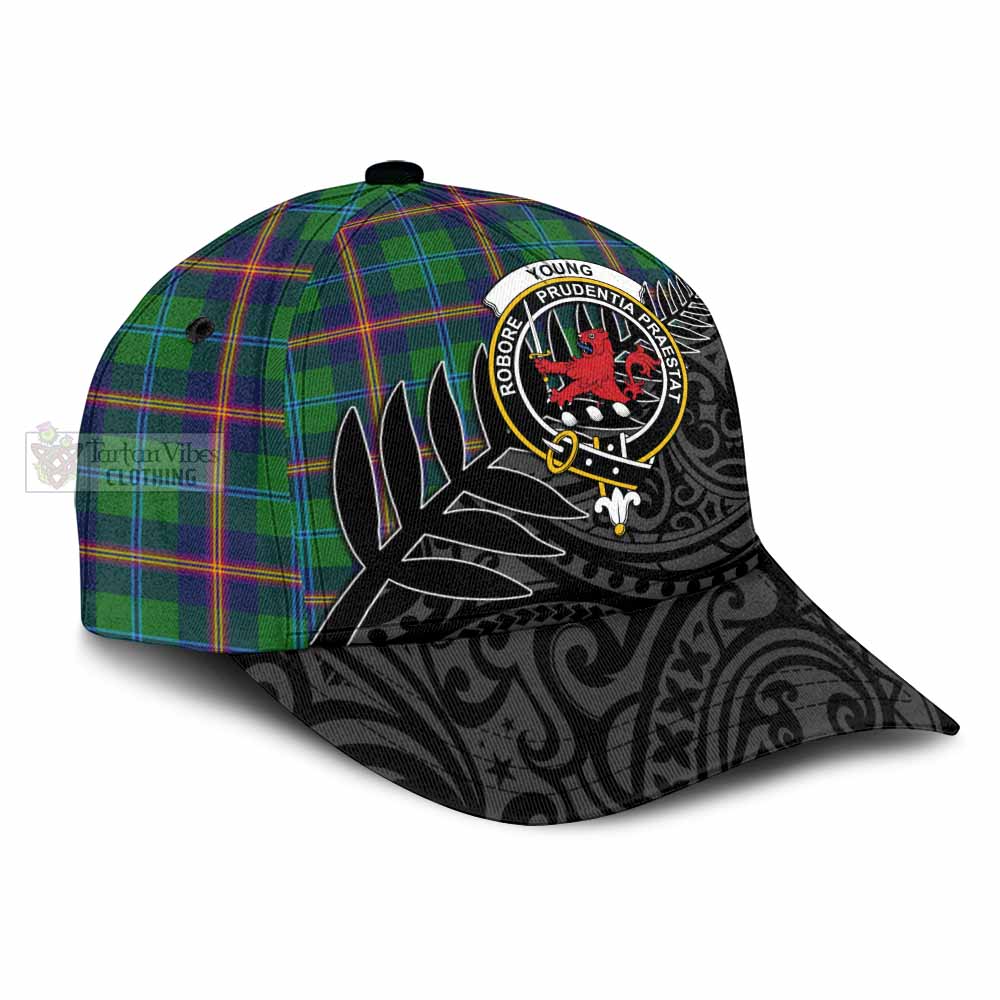 Tartan Vibes Clothing Young Tartan Classic Cap with New Zealand Silver Fern Half Style