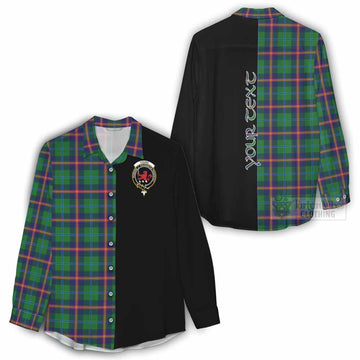 Young Tartan Women's Casual Shirt with Family Crest and Half Of Me Style