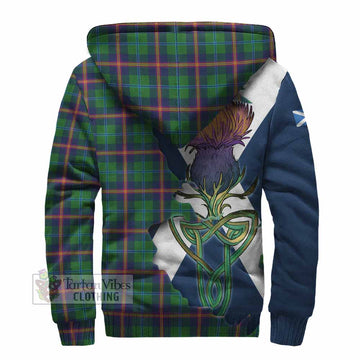 Young Tartan Family Crest Sherpa Hoodie Scottish Thistle Celtic Inspired - Tartan Vibes Clothing