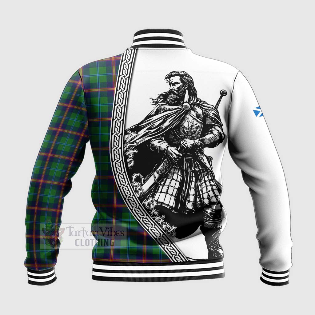 Tartan Vibes Clothing Young Tartan Clan Crest Baseball Jacket with Highlander Warrior Celtic Style