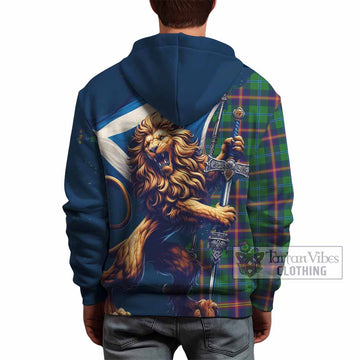 Young Tartan Family Crest Hoodie with Scottish Majestic Lion