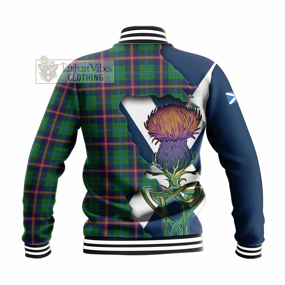Young Tartan Family Crest Baseball Jacket Scottish Thistle Celtic Inspired - Tartan Vibes Clothing