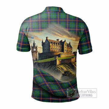 Young Tartan Family Crest Polo Shirt with Scottish Ancient Castle Style - Tartan Vibes Clothing