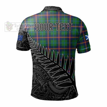 Young Crest Tartan Polo Shirt with New Zealand Silver Fern Half Style