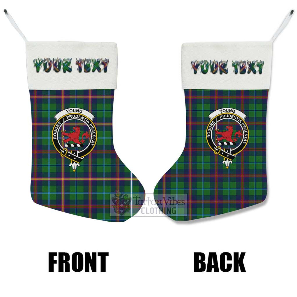 Tartan Vibes Clothing Young Tartan Family Crest Christmas Stocking with Personalized Text