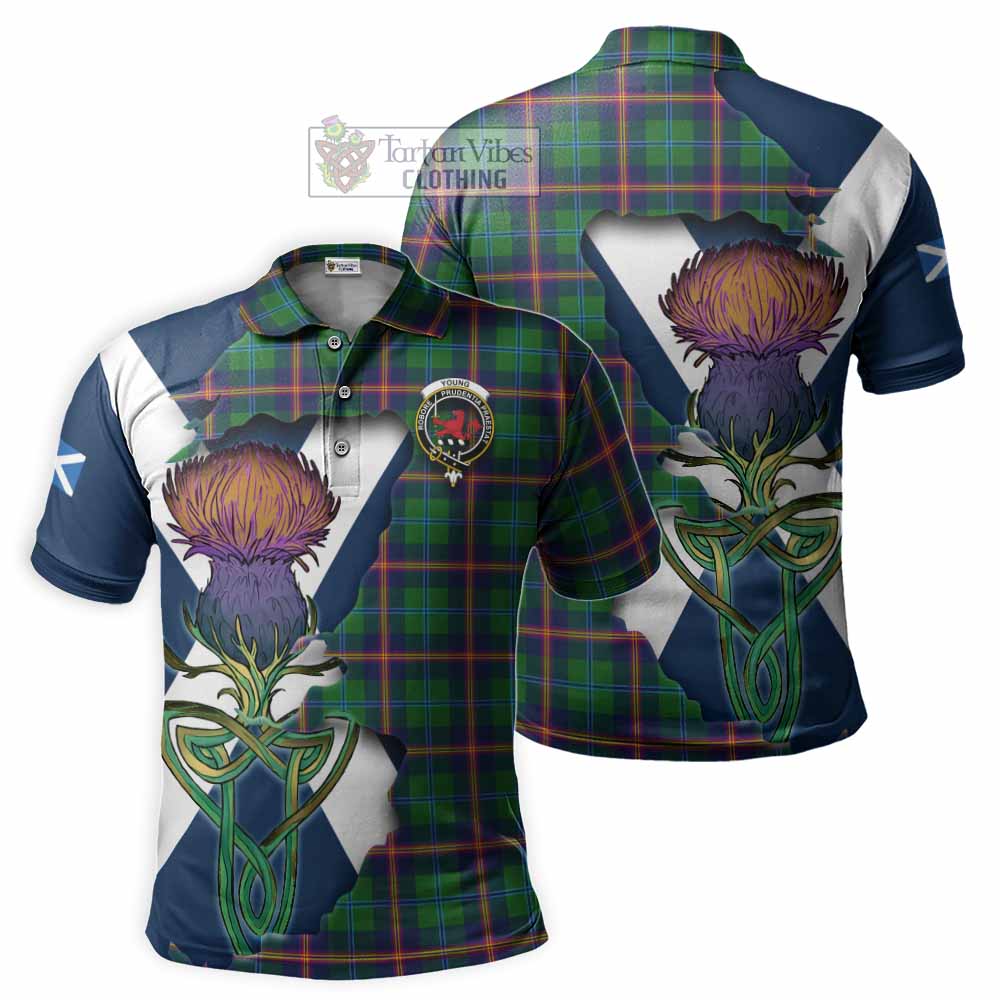 Young Tartan Family Crest Polo Shirt Scottish Thistle Celtic Inspired - Tartan Vibes Clothing