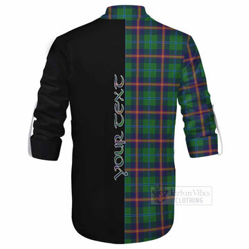 Young Tartan Ghillie Kilt Shirt with Family Crest and Half Of Me Style