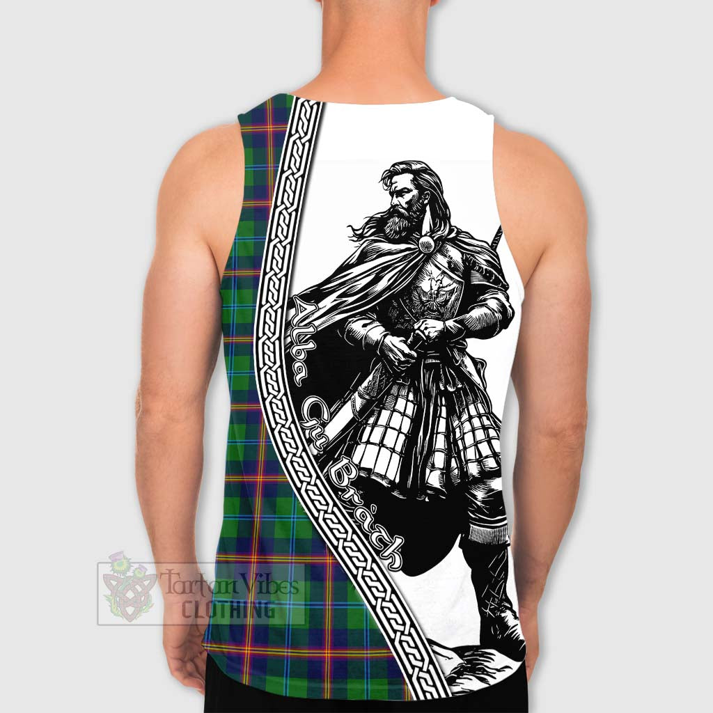 Tartan Vibes Clothing Young Tartan Clan Crest Men's Tank Top with Highlander Warrior Celtic Style