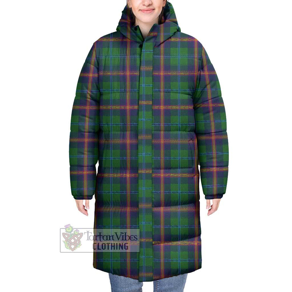 Tartan Vibes Clothing Young Tartan Long Down Jacket