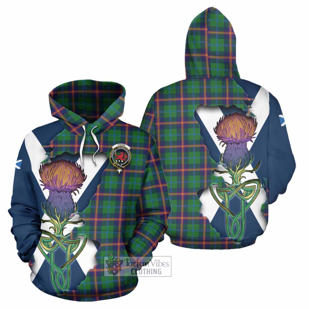 Young Tartan Family Crest Hoodie Scottish Thistle Celtic Inspired - Tartan Vibes Clothing