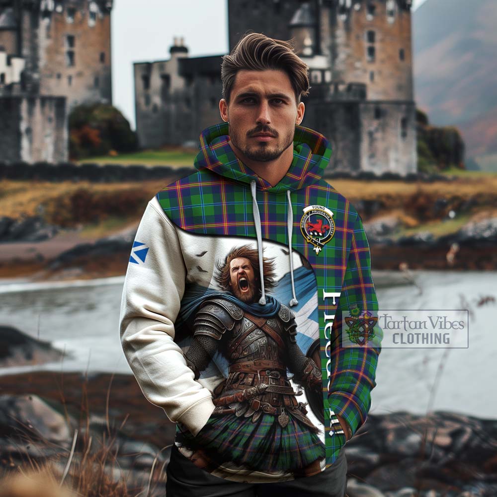 Tartan Vibes Clothing Young Crest Tartan Cotton Hoodie Inspired by the Freedom of Scottish Warrior