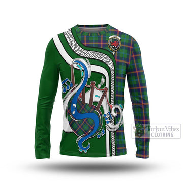 Young Tartan Long Sleeve T-Shirt with Epic Bagpipe Style