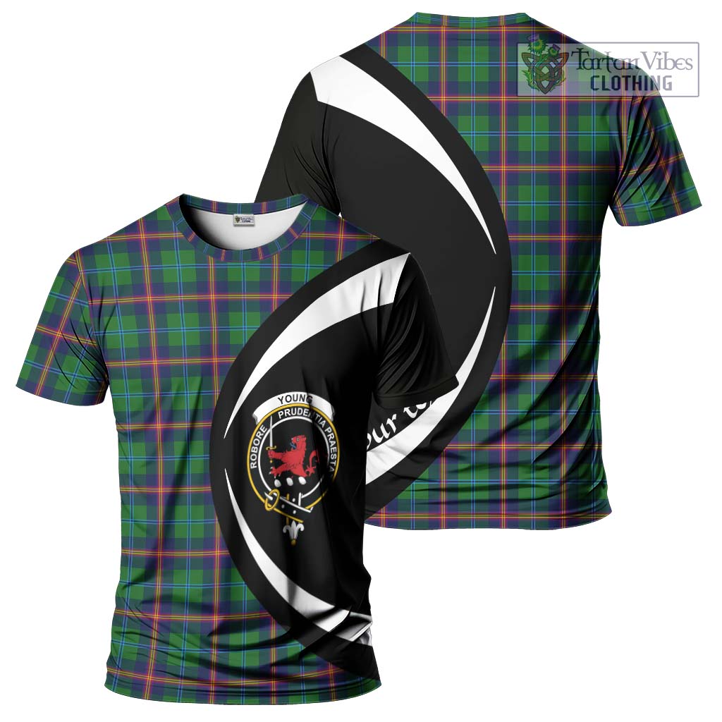 Tartan Vibes Clothing Young Modern Tartan T-Shirt with Family Crest Circle Style