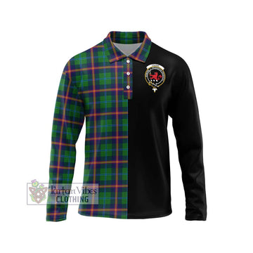 Young Tartan Long Sleeve Polo Shirt with Family Crest and Half Of Me Style