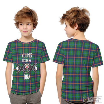 Young Tartan Kid T-Shirt with Family Crest DNA In Me Style