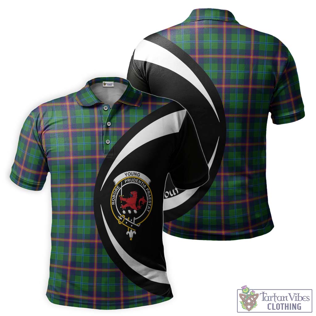 Young Tartan Men's Polo Shirt with Family Crest Circle Style Kid - Tartan Vibes Clothing