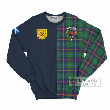 Young Tartan Sweatshirt Alba with Scottish Lion Royal Arm Half Style