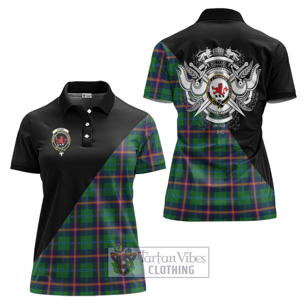 Young Tartan Women's Polo Shirt with Family Crest and Military Logo Style Women - Tartanvibesclothing Shop