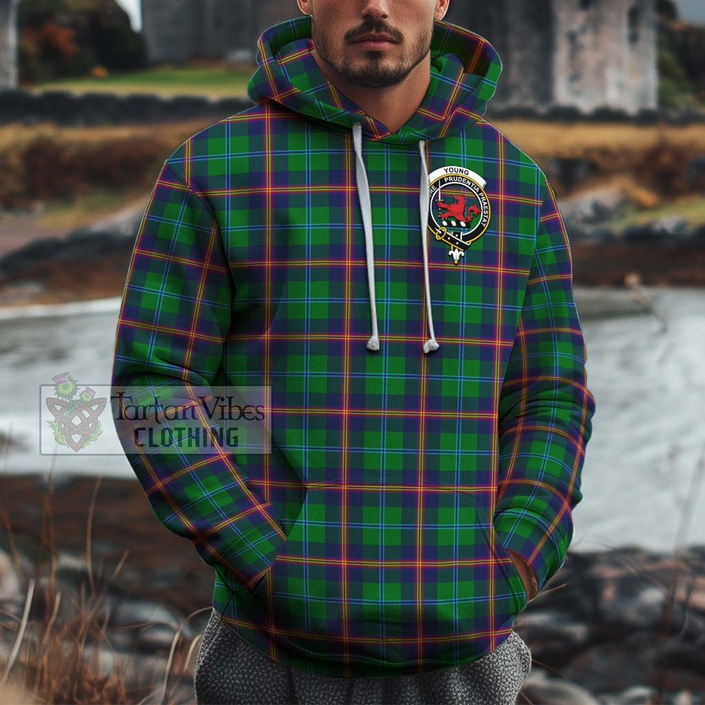 Young Tartan Cotton Hoodie with Family Crest Pullover Hoodie XS - Tartan Vibes Clothing