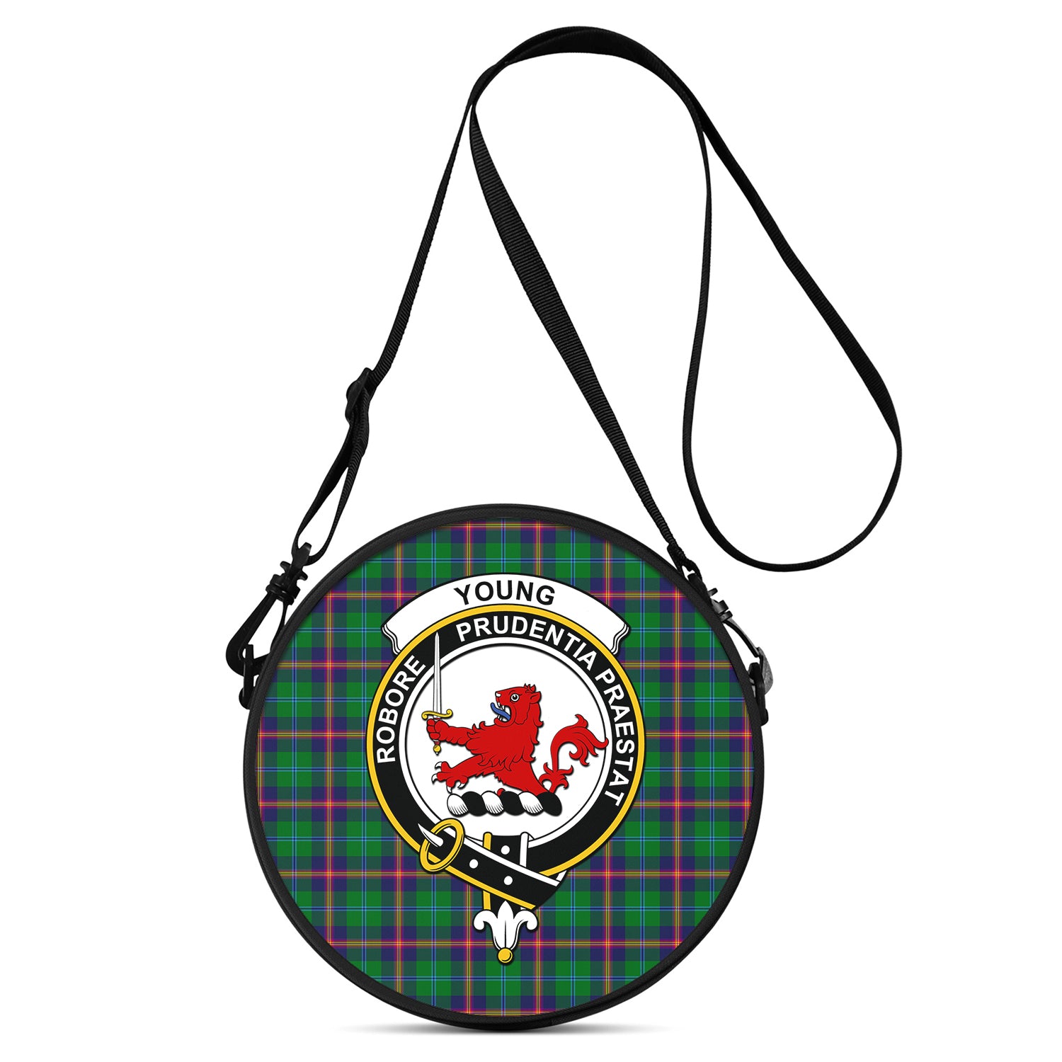 young-modern-tartan-round-satchel-bags-with-family-crest