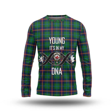 Young Tartan Long Sleeve T-Shirt with Family Crest DNA In Me Style