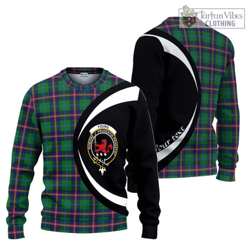 Young Tartan Ugly Sweater with Family Crest Circle Style