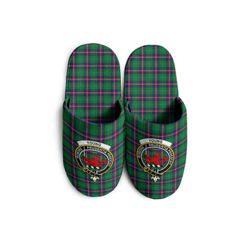 Young Tartan Home Slippers with Family Crest