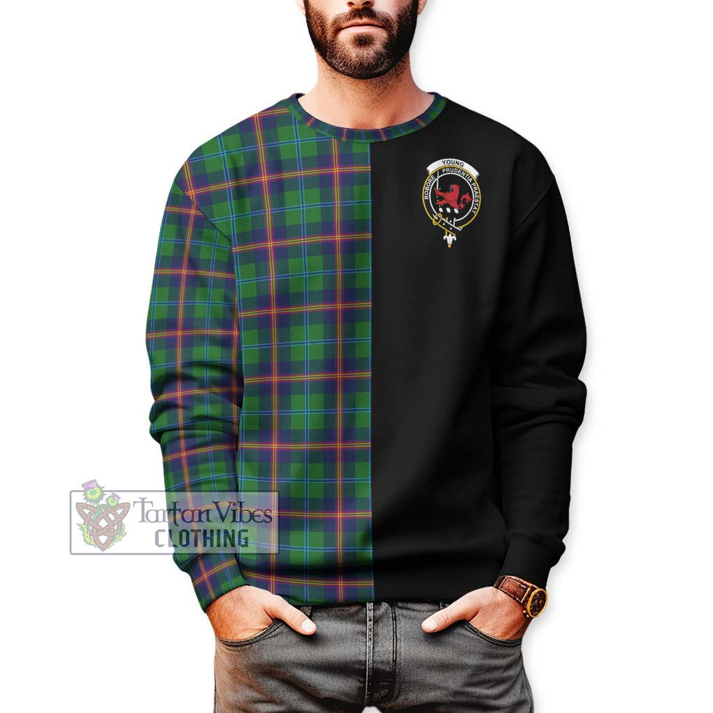 Young Tartan Sweatshirt with Family Crest and Half Of Me Style Unisex - Tartanvibesclothing Shop