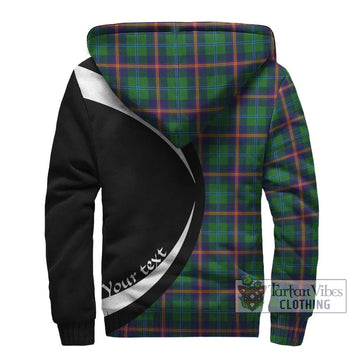 Young Tartan Sherpa Hoodie with Family Crest Circle Style