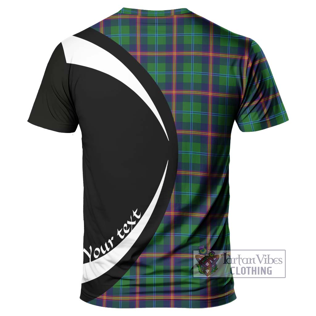 Tartan Vibes Clothing Young Modern Tartan T-Shirt with Family Crest Circle Style