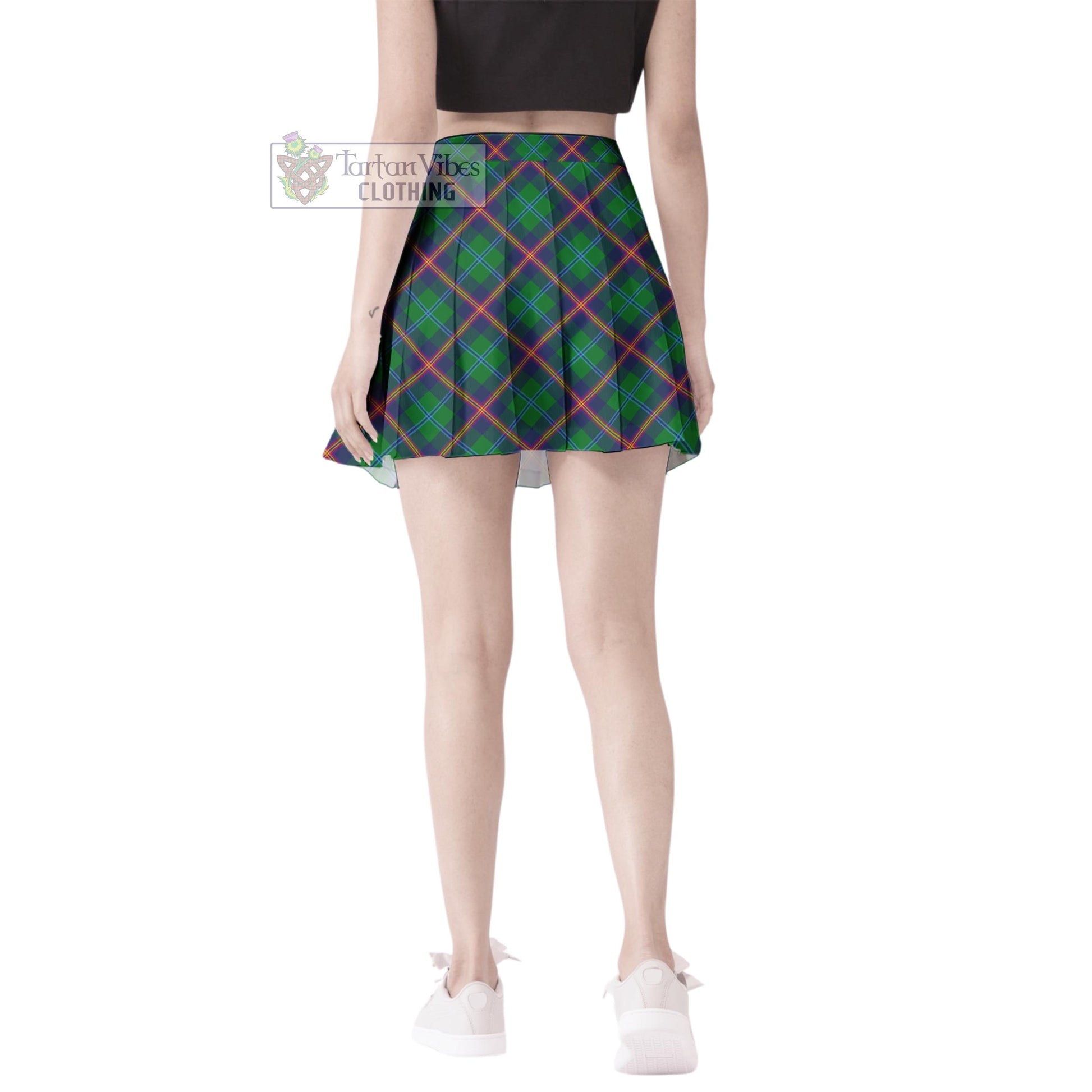 Tartan Vibes Clothing Young Modern Tartan Women's Plated Mini Skirt