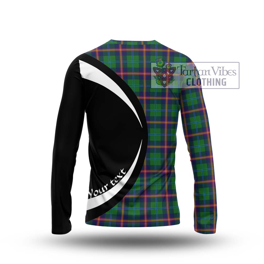 Young Tartan Long Sleeve T-Shirt with Family Crest Circle Style - Tartan Vibes Clothing