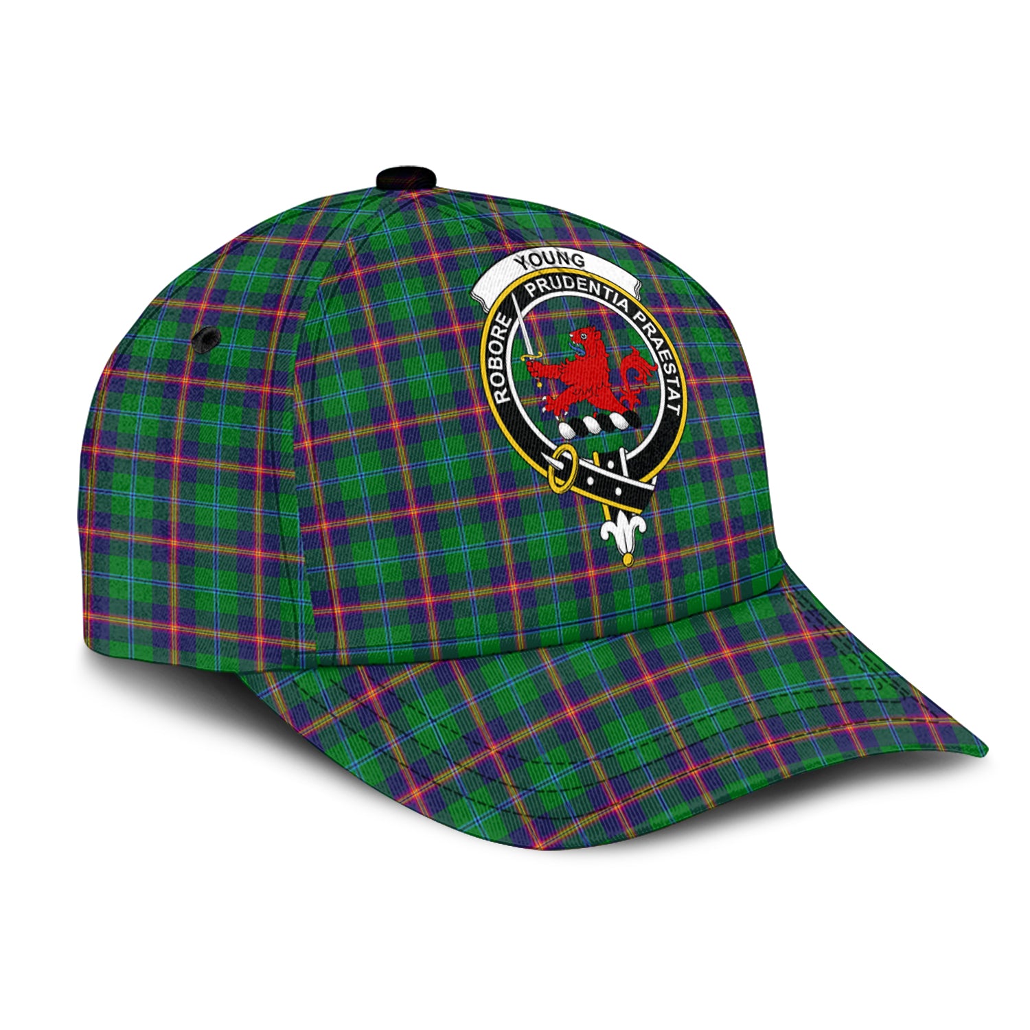 Young Tartan Classic Cap with Family Crest - Tartan Vibes Clothing