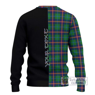 Young Tartan Ugly Sweater with Family Crest and Half Of Me Style