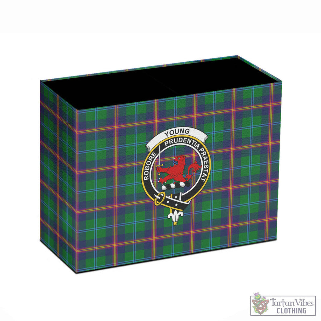 Tartan Vibes Clothing Young Modern Tartan Pen Holder with Family Crest