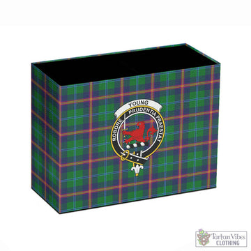 Young Tartan Pen Holder with Family Crest