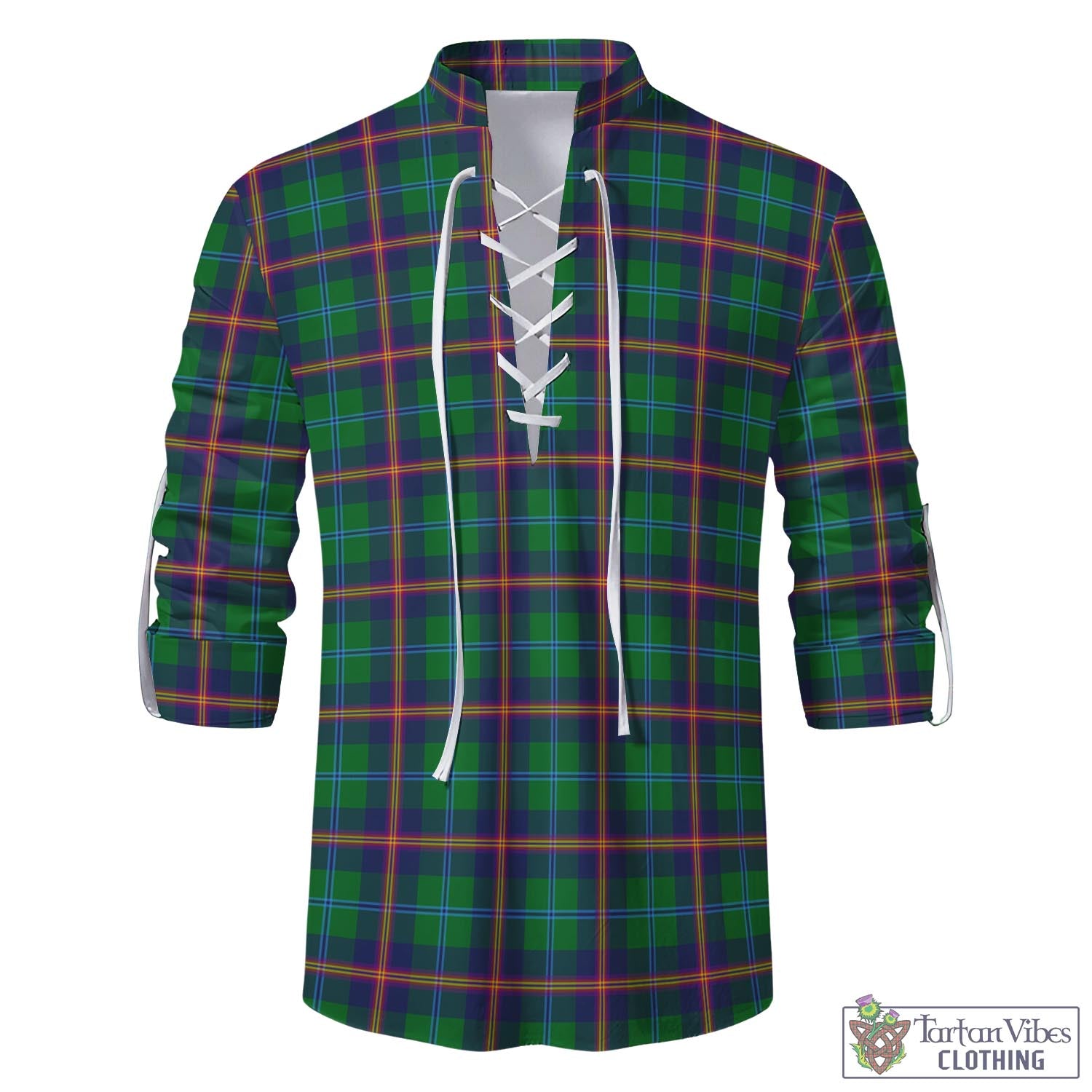 Tartan Vibes Clothing Young Modern Tartan Men's Scottish Traditional Jacobite Ghillie Kilt Shirt