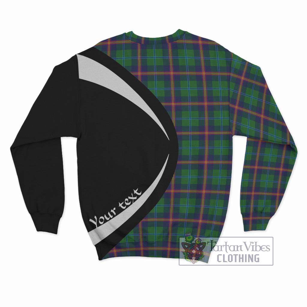 Young Tartan Sweatshirt with Family Crest Circle Style - Tartan Vibes Clothing