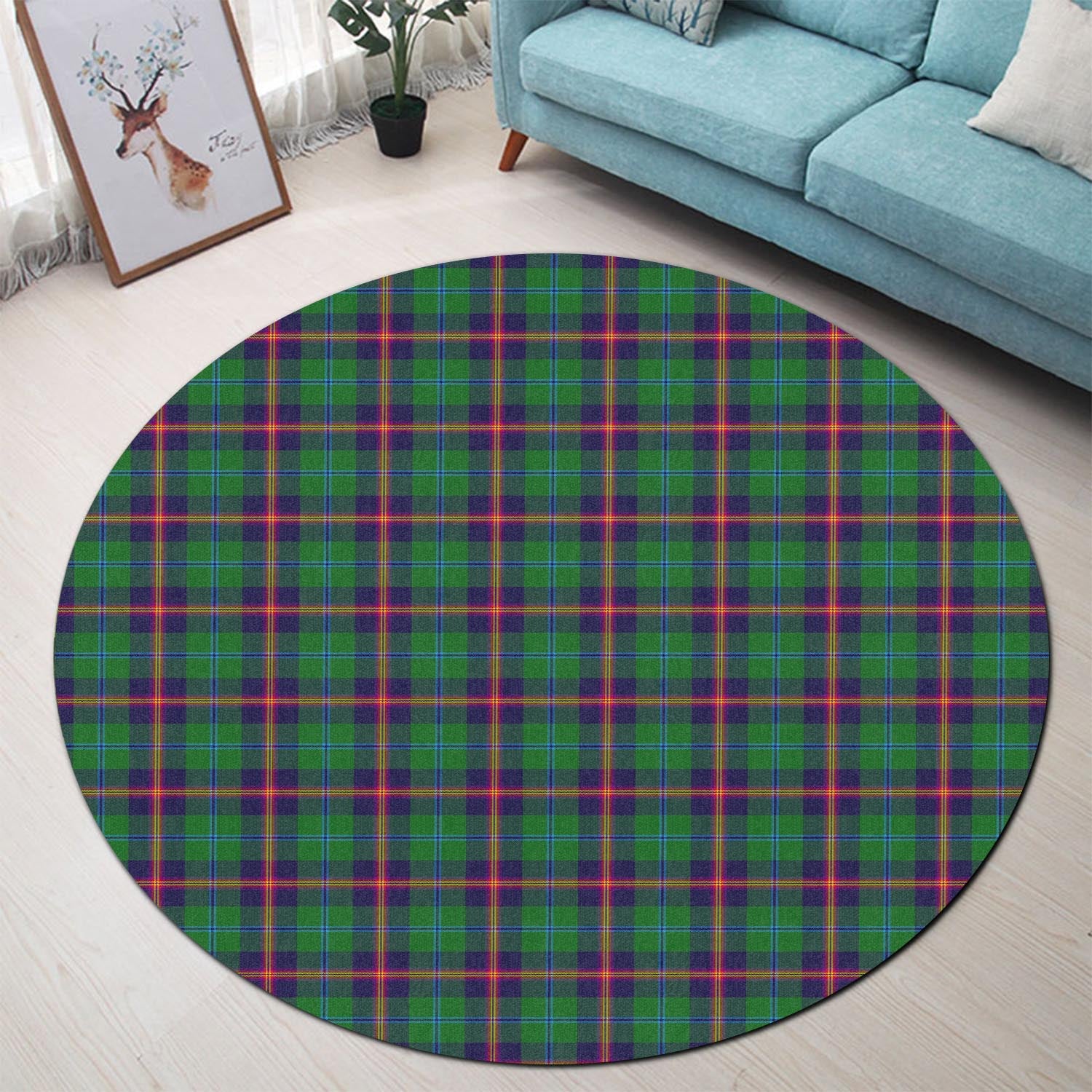 young-modern-tartan-round-rug