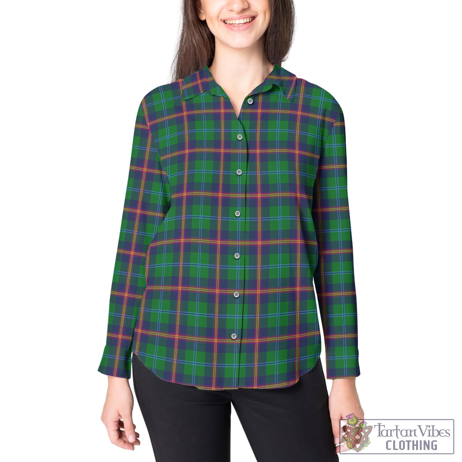 Young Modern Tartan Womens Casual Shirt