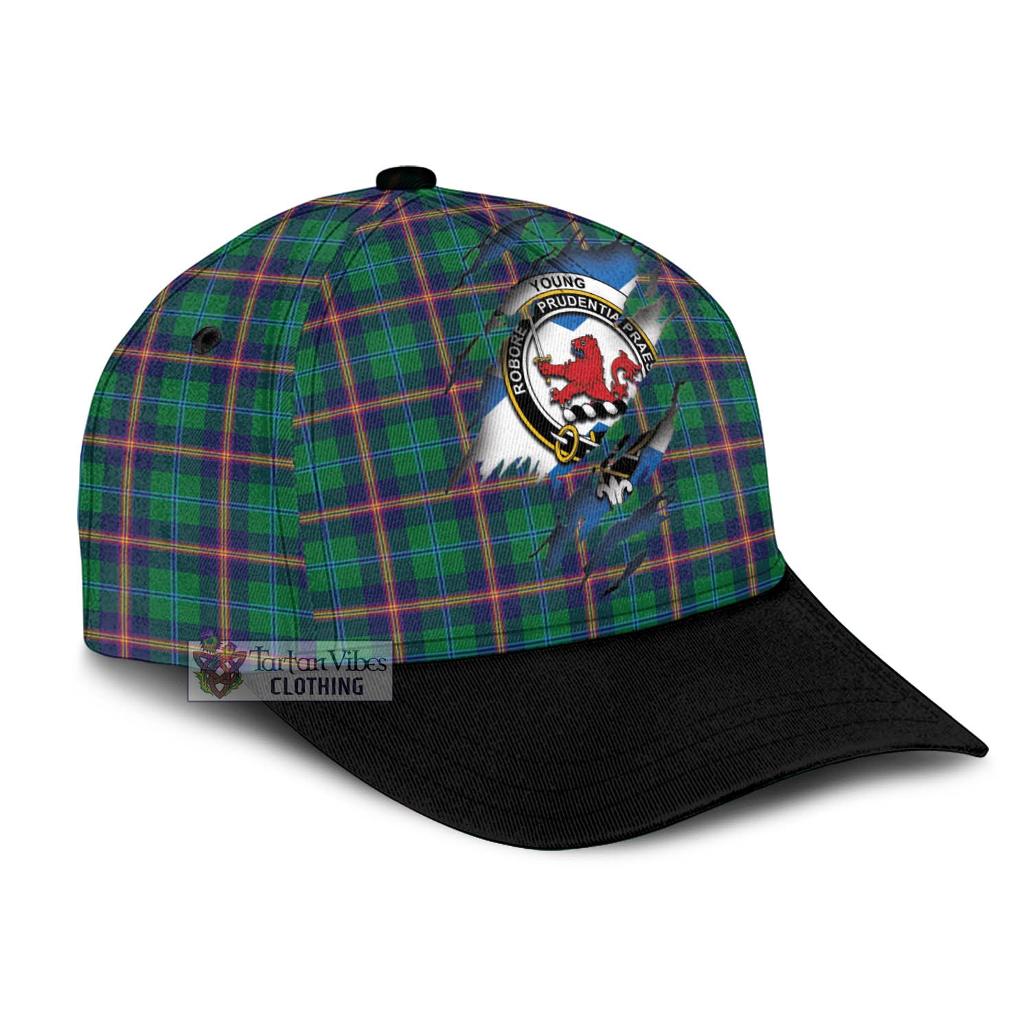 Tartan Vibes Clothing Young Modern Tartan Classic Cap with Family Crest In Me Style