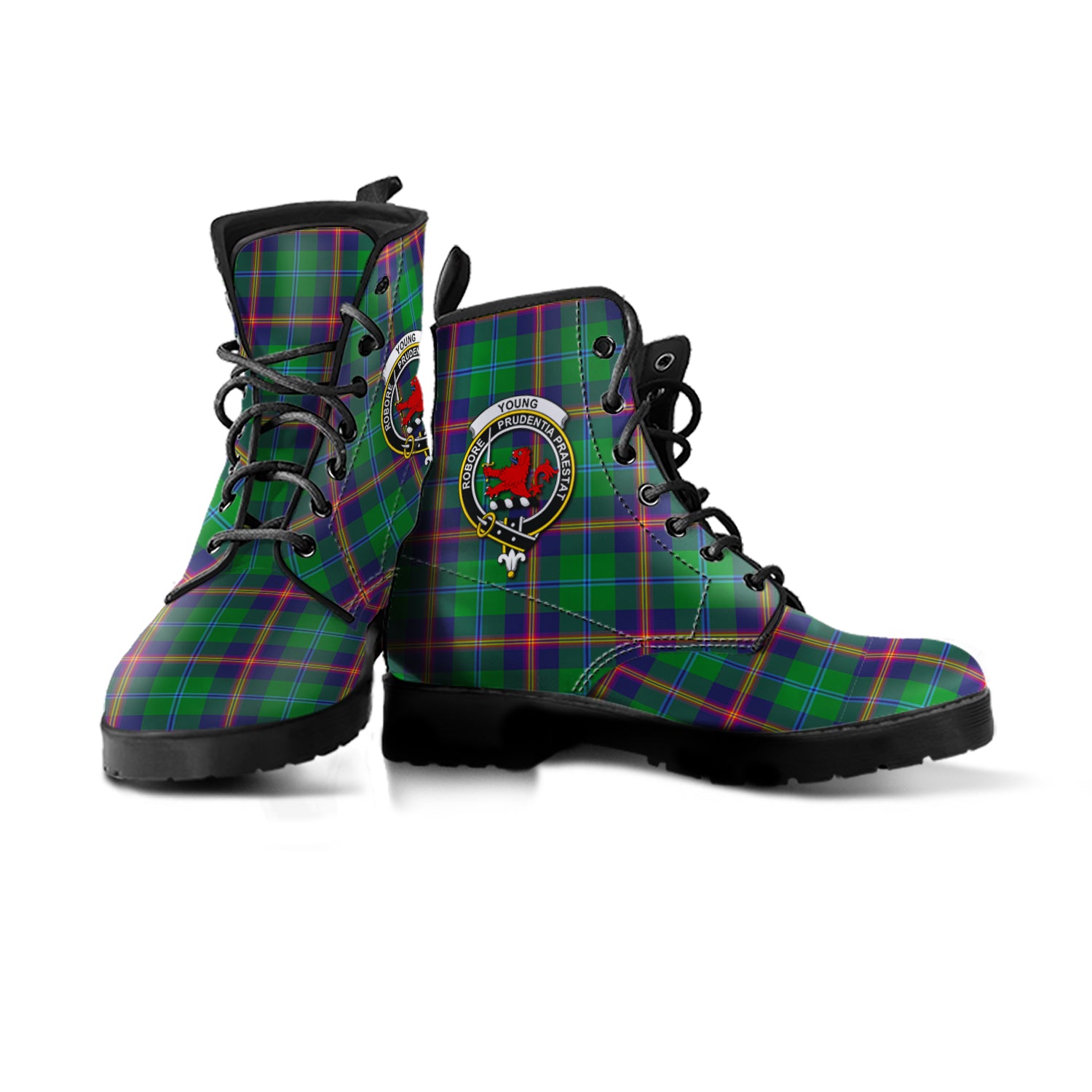 young-modern-tartan-leather-boots-with-family-crest