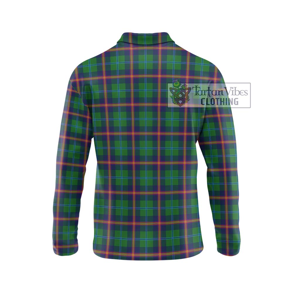 Young Tartan Long Sleeve Polo Shirt with Family Crest DNA In Me Style - Tartanvibesclothing Shop