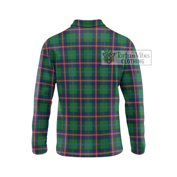 Young Tartan Long Sleeve Polo Shirt with Family Crest DNA In Me Style